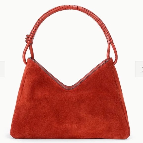 NWT STAUD Valerie Shoulder Bag, Auburn Suede - Picture 3 of 12